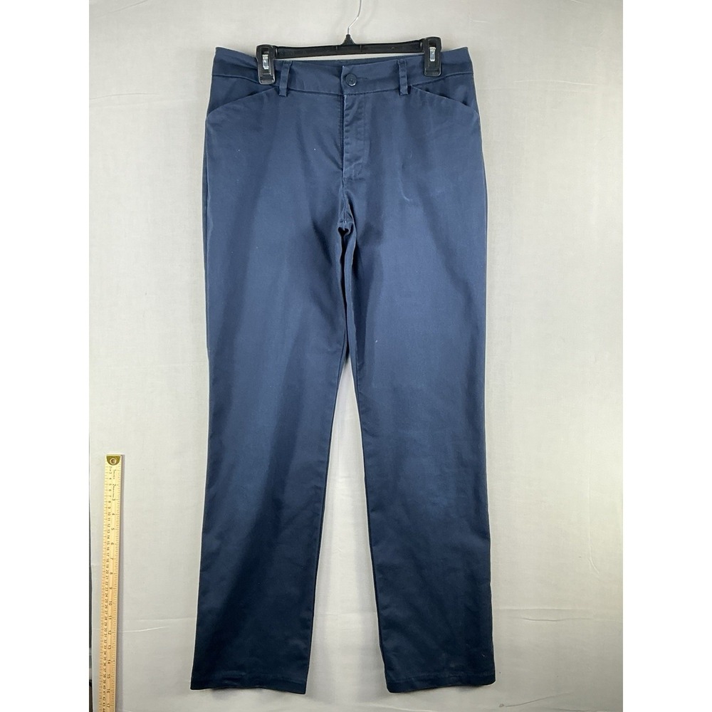 Lee Straight Leg secretly Shapes Dress Pants Womens‎ 10 Chambray Blue Stretch